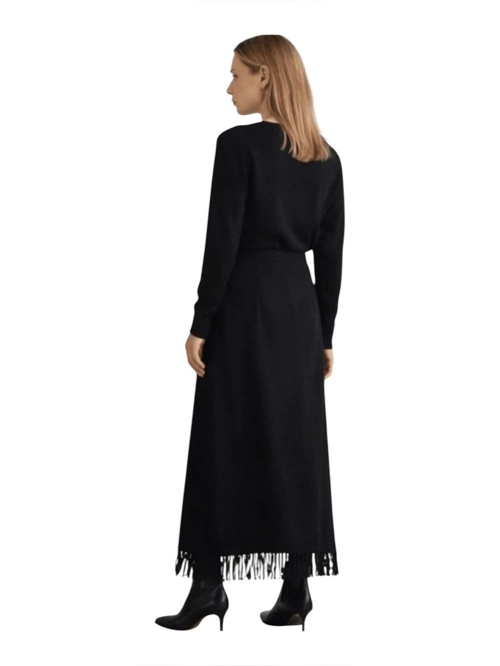 Pendleton Vintage Virgin wool maxi skirt with fringe size 12